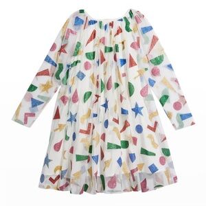 Stella McCartney Glitter Stickers Tulle Dress girls dress